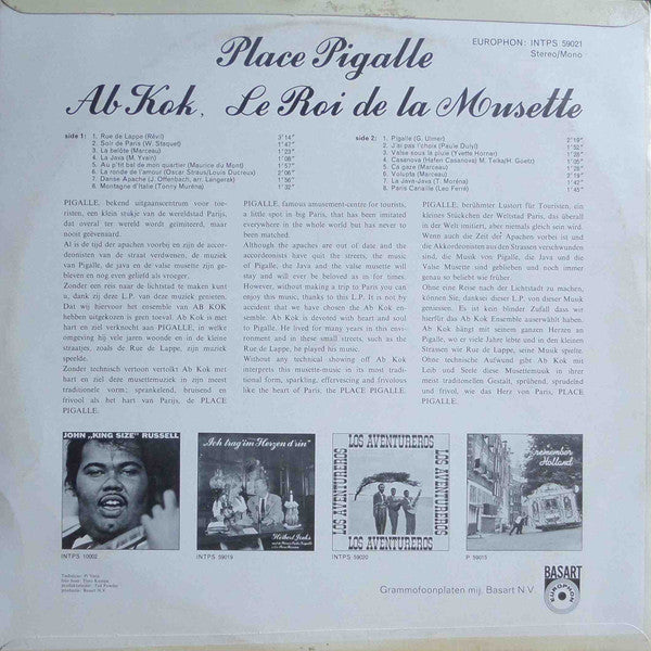 Ab Kok - Place Pigalle (LP) Vinyl LP Vinyl Very Good (VG) <br> Hoes Good Plus (G+)