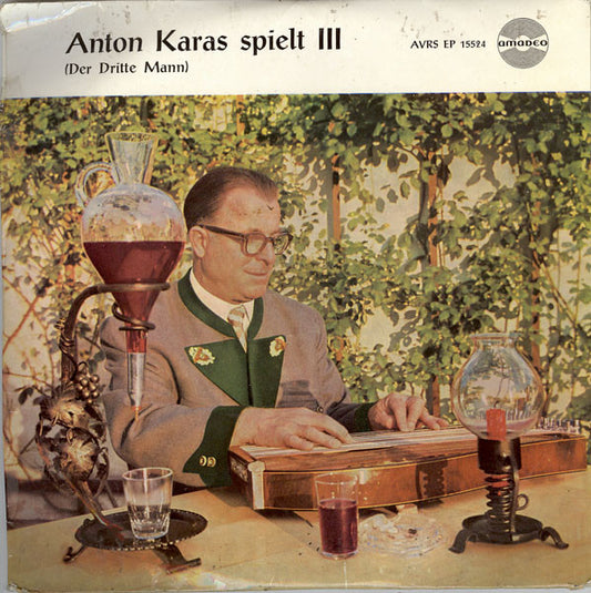 Anton Karas - Toni Karas Spielt III (Der Dritte Mann) Vinyl Singles EP Vinyl Very Good (VG) <br> Hoes Good Plus (G+)