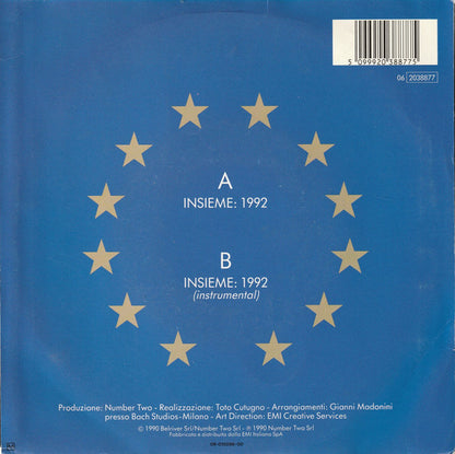 Toto Cutugno - Insieme: Vinyl Singles Vinyl Very Good (VG) <br> Hoes Good Plus (G+)