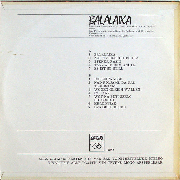 Russischer Staatchor - Balalaika (LP) 42123 Vinyl LP VINYLSINGLES.NL