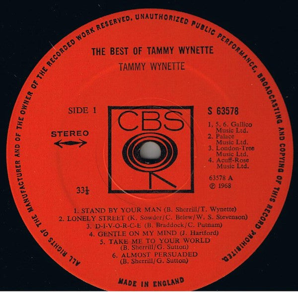 Tammy Wynette - The Best Of Tammy Wynette (LP) 42249 Vinyl LP Goede Staat