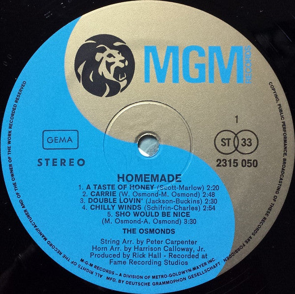 Osmonds - Homemade Vinyl LP VINYLSINGLES.NL