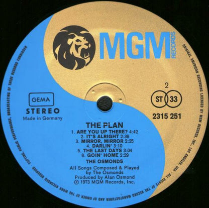 Osmonds - The Plan (LP) 49387 Vinyl LP VINYLSINGLES.NL