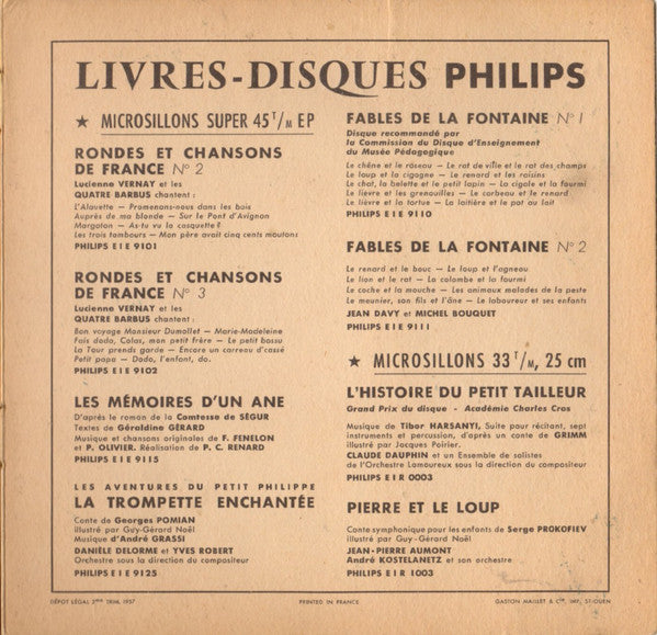 Lucienne Vernay Et Les Quatre Barbus - Rondes Et Chansons De France No 1 (EP) 17840 Vinyl Singles EP VINYLSINGLES.NL