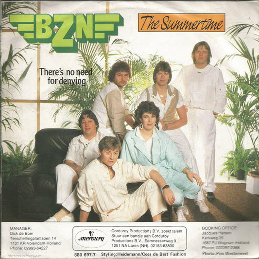 BZN - The Summertime 25247 Vinyl Singles Vinyl Zeer Goed / Hoesje Goed "VINYLSINGLES.NL"