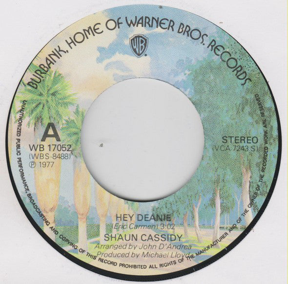 Shaun Cassidy - Hey Deanie Vinyl Singles VINYLSINGLES.NL