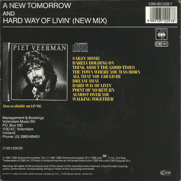 Piet Veerman - A New Tomorrow 20480 25088 26619 16371 34099 36350 Vinyl Singles Goede Staat
