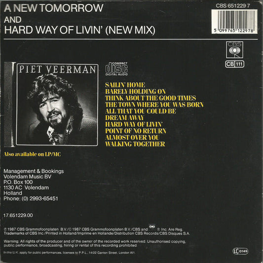 Piet Veerman - A New Tomorrow 36350 Vinyl Singles Vinyl Zeer Goed / Hoesje Goed "VINYLSINGLES.NL"