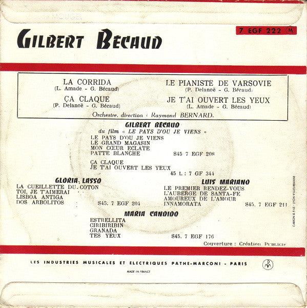 Gilbert Becaud - La Corrida (EP) Vinyl Singles EP VINYLSINGLES.NL