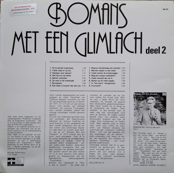 Godfried Bomans - Bomans Met Een Glimlach Deel 2 (LP) 40924 44000 45684 45756 Vinyl LP VINYLSINGLES.NL