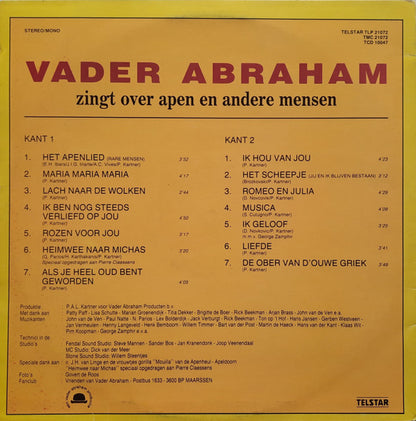 Vader Abraham - Zingt Over Apen En Andere Mensen (LP) 45255 Vinyl LP Goede Staat