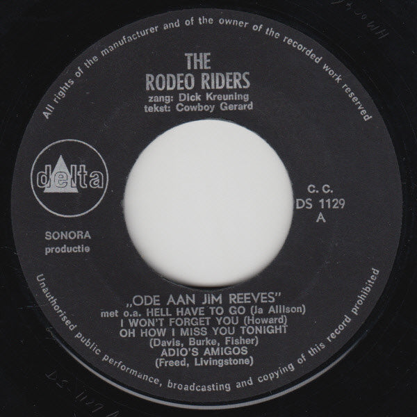 Rodeo Riders - Ode Aan Jim Reeves 23300 33234 Vinyl Singles VINYLSINGLES.NL