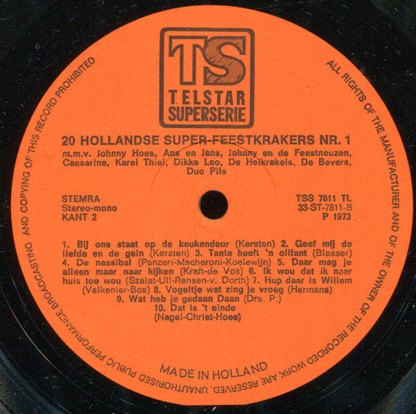 Various - 20 Super Feestkrakers 1 (LP) 49317 Vinyl LP VINYLSINGLES.NL