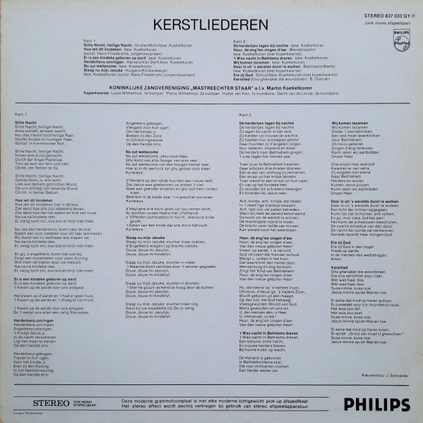 Mastreechter Staar - Stille Nacht, Heilige Nacht (LP) 49220 50783 Vinyl LP Goede Staat