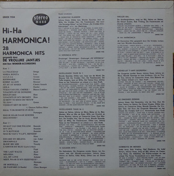 Vrolijke Jantjes - Hi-Ha-Harmonica - 28 Harmonica Hits (LP) 97-48255