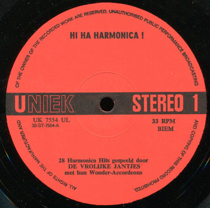 Vrolijke Jantjes - Hi-Ha-Harmonica - 28 Harmonica Hits (LP) 97-48255
