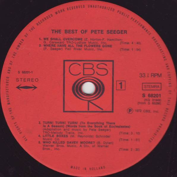 Pete Seeger - The Best Of Pete Seeger (LP) 49294 Vinyl LP Dubbel Goede Staat