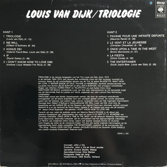 Trio Louis Van Dijk - Triologie (LP)