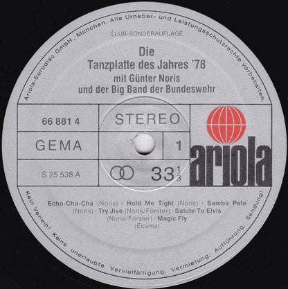Günter Noris Und Die Big Band Der Bundeswehr - Die Tanzplatte Des Jahres '78 (LP) 44396 Vinyl LP VINYLSINGLES.NL