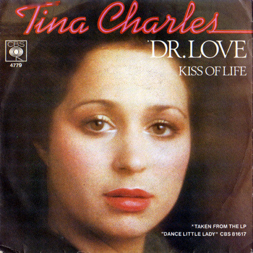 Tina Charles - Dr. Love Vinyl Singles Vinyl Very Good (VG) <br> Hoes Good Plus (G+)