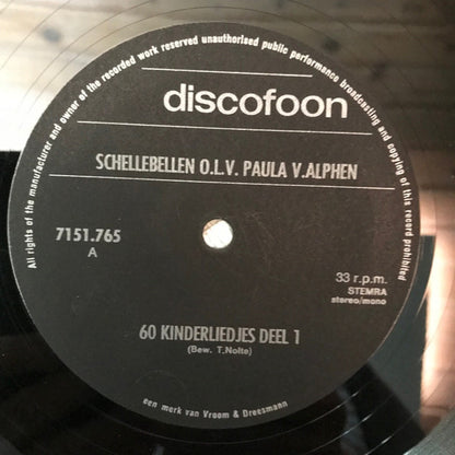 Schellebellen - 60 kinderliedjes deel 1 (LP) 40558 Vinyl LP VINYLSINGLES.NL