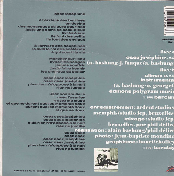 Alain Bashung - Osez Josephine 20068 Vinyl Singles Goede Staat