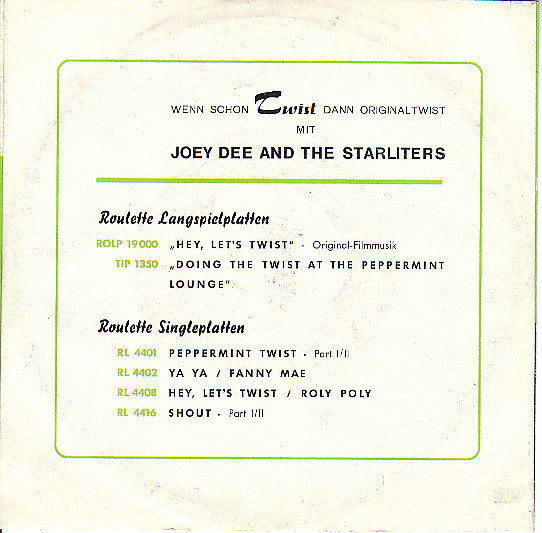 Joey Dee & The Starliters - Ya Ya 32033 Vinyl Singles VINYLSINGLES.NL