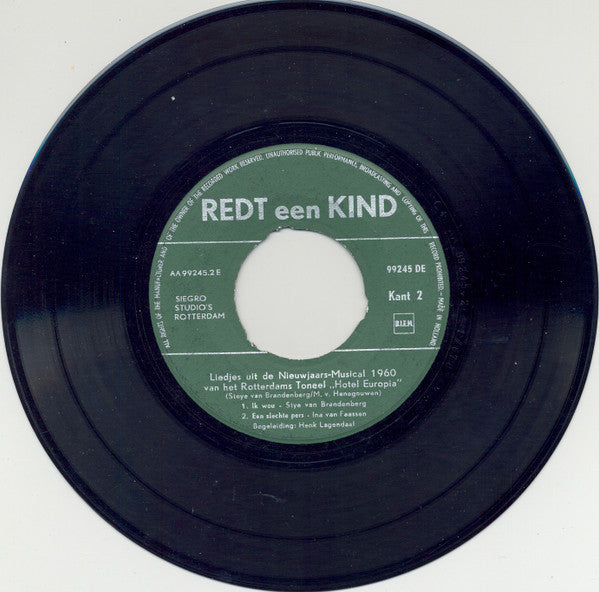 Rotterdams Toneel - Redt Een Kind Vinyl Singles VINYLSINGLES.NL