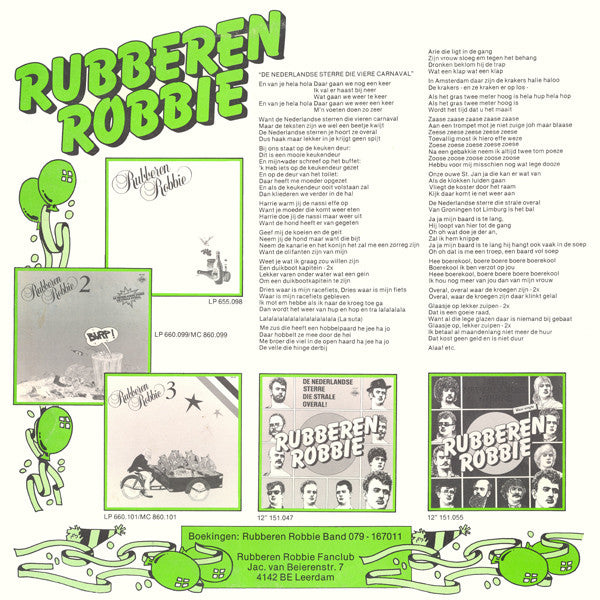 Rubberen Robbie - De Nederlandse Sterre Die Viere Carnaval (Maxi-Single) Maxi-Singles VINYLSINGLES.NL