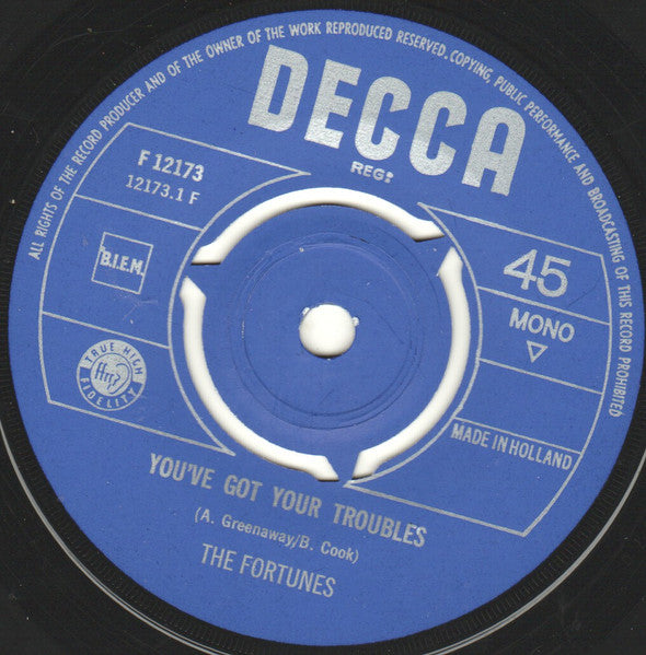Fortunes - You've Got Your Troubles 34348 Vinyl Singles VINYLSINGLES.NL