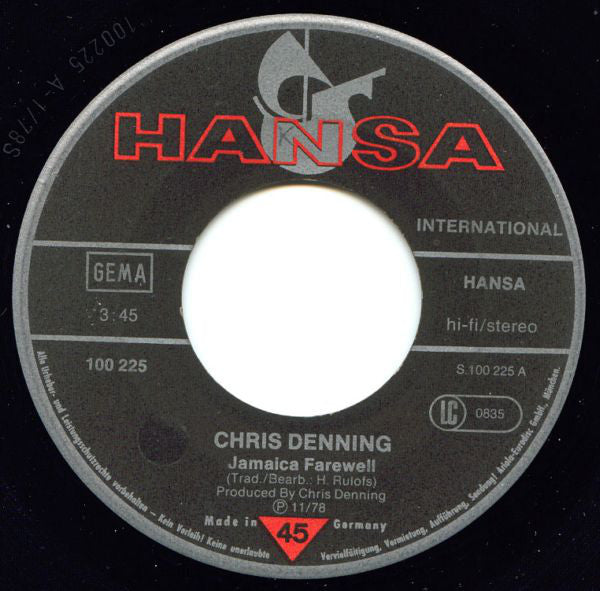 Chris Denning - Jamaica Farewell 12776 Vinyl Singles Goede Staat