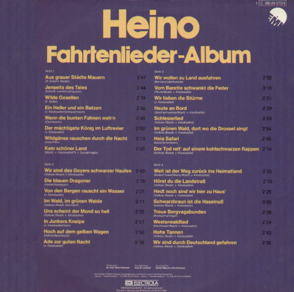 Heino - Fahrtenlieder-Album (LP) 40292 Vinyl LP Goede Staat