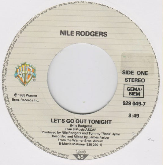 Nile Rodgers - Let's Go Out Tonight