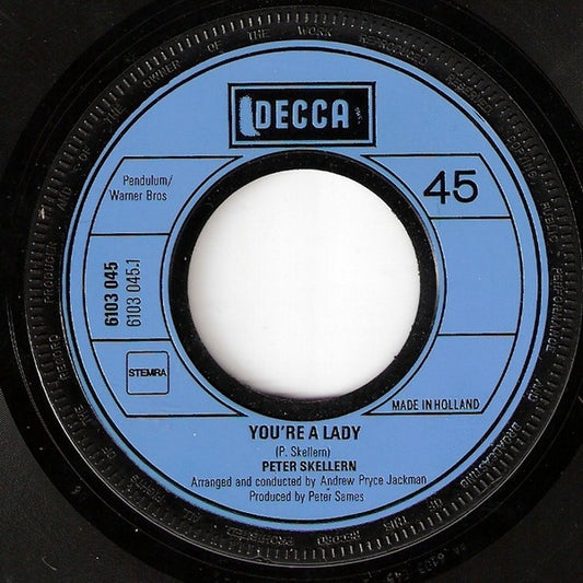 Peter Skellern - You're A Lady 04481 Vinyl Singles Hoes: Generic