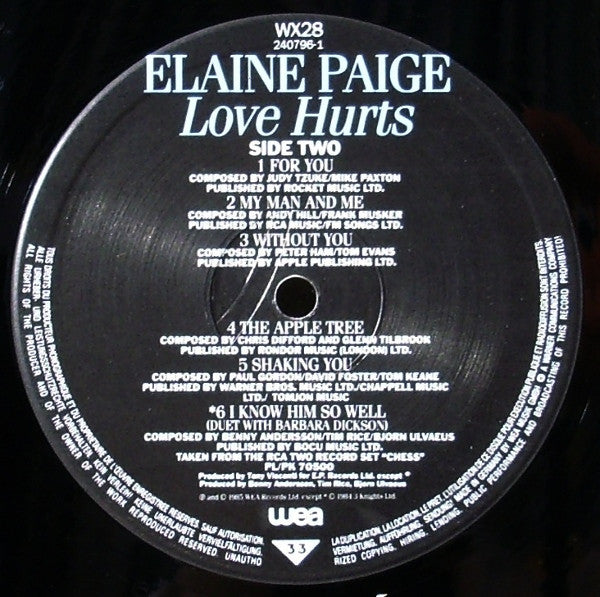 Elaine Paige - Love Hurts (LP) 46782 Vinyl LP VINYLSINGLES.NL