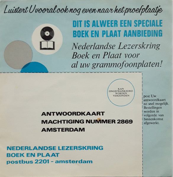 Various - Hollandse Artiesten Parade (Flexi-disc) 32630 34850 34908 Flexidisc Goede Staat