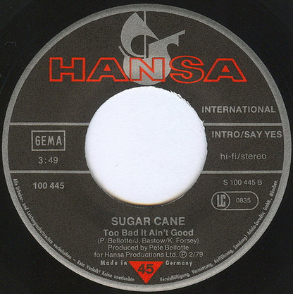 Sugar Cane - Valhevala 30812 Vinyl Singles VINYLSINGLES.NL
