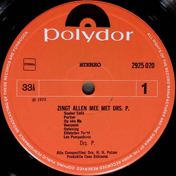 Drs. P. - Zingt Allen Mee Met Drs. P. (LP) 49499 Vinyl LP VINYLSINGLES.NL