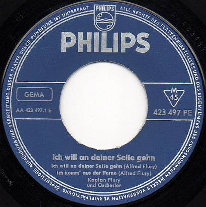 Kaplan Alfred Flury - Ich Will An Deiner Seite Gehn (EP) Vinyl Singles EP VINYLSINGLES.NL