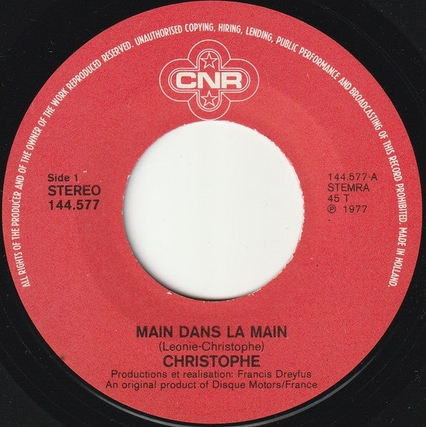 Christophe - Main Dans La Main 30651 Vinyl Singles VINYLSINGLES.NL
