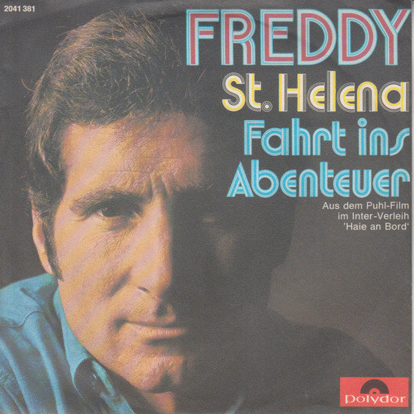 Freddy Quinn - St. Helena Vinyl Singles Vinyl Very Good (VG) <br> Hoes Good Plus (G+)