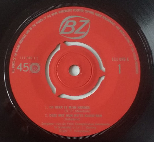 Zangkoor Van De Vrije Evangelische Gemeente Te Nijverdal - De Heer Is Mijn Herder Vinyl Singles Vinyl Zeer Goed / Hoesje Goed "VINYLSINGLES.NL"