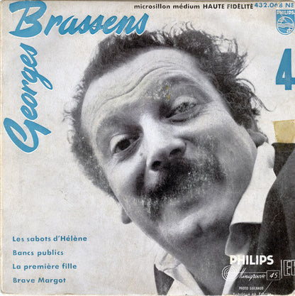 Georges Brassens - * - Les Sabots D'Hélène Vinyl Singles EP Vinyl Very Good (VG) <br> Hoes Good Plus (G+)