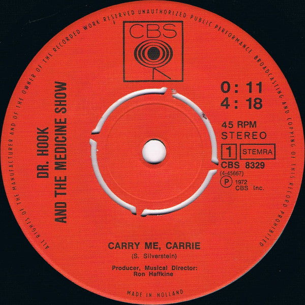 Dr. Hook And The Medicine Show - Carry Me, Carrie 30010 Vinyl Singles Goede Staat