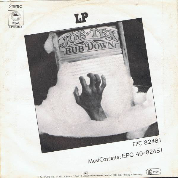 Joe Tex - Rub Down Vinyl Singles Vinyl Very Good (VG) <br> Hoes Good Plus (G+)