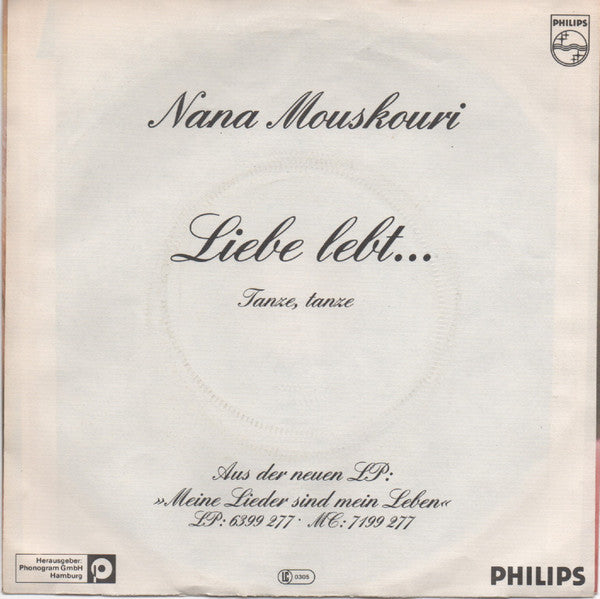 Nana Mouskouri - Liebe Lebt 29140 Vinyl Singles VINYLSINGLES.NL