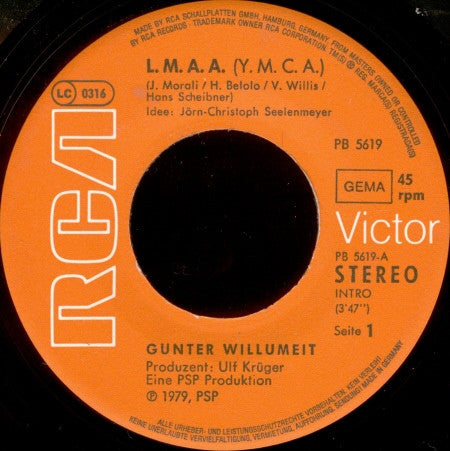 Gunter Willumeit - L.M.A.A. Vinyl Singles Media VG+ \ Sleeve G+