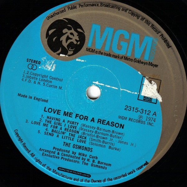 Osmonds - Love Me For A Reason (LP) 49420 Vinyl LP VINYLSINGLES.NL