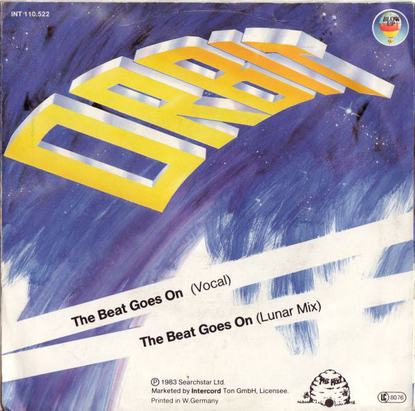 Orbit - The Beat Goes On Vinyl Singles Vinyl Very Good (VG) <br> Hoes Good Plus (G+)