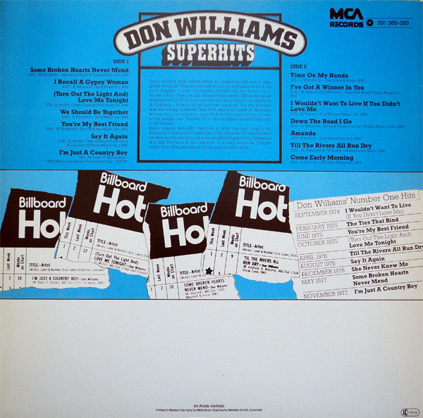 Don Williams - Superhits (LP) 49453 Vinyl LP VINYLSINGLES.NL